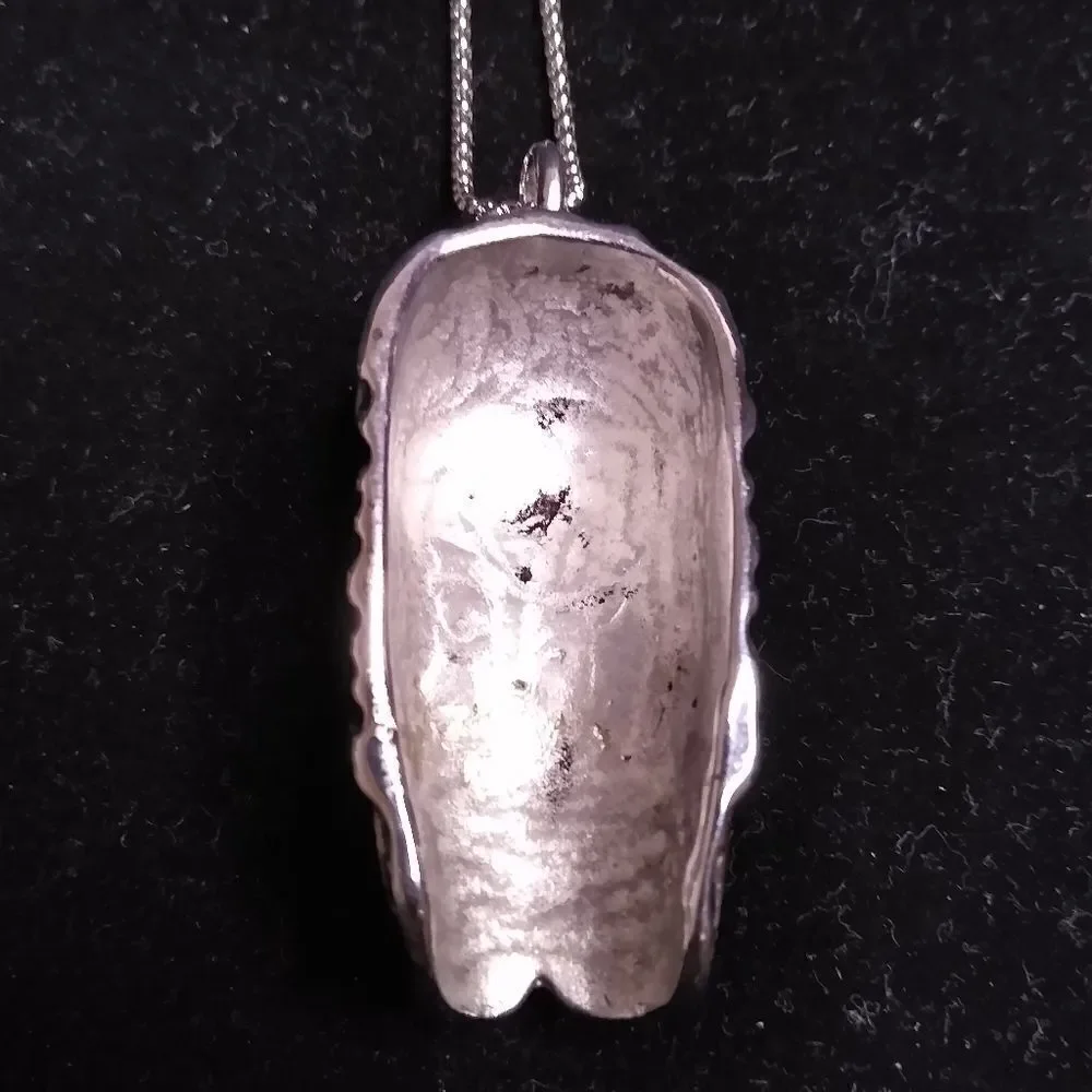 Stainless Steel Black Oxidized Skull Necklace